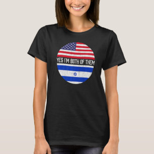 Half American Half Israeli Usa Flag Family Heritag T-Shirt