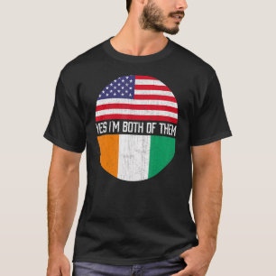 Half American Half Ivorian Usa Flag Family Heritag T-Shirt