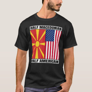 Half American Half Macedonian Roots USA North Mace T-Shirt