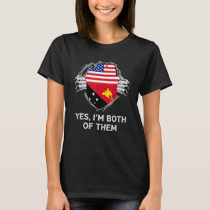 Half American Half Papua New Guinean USA Papua New T-Shirt