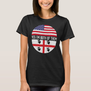 Half American Half Sardinian Usa Flag Family Herit T-Shirt