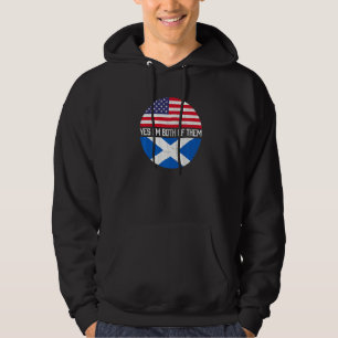 Half American Half Scottish Usa Flag Family Herita Hoodie