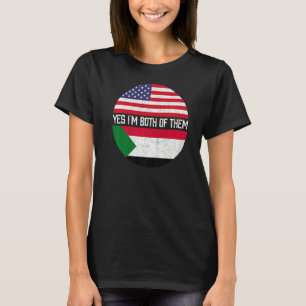 Half American Half Sudanese Usa Flag Family Herita T-Shirt
