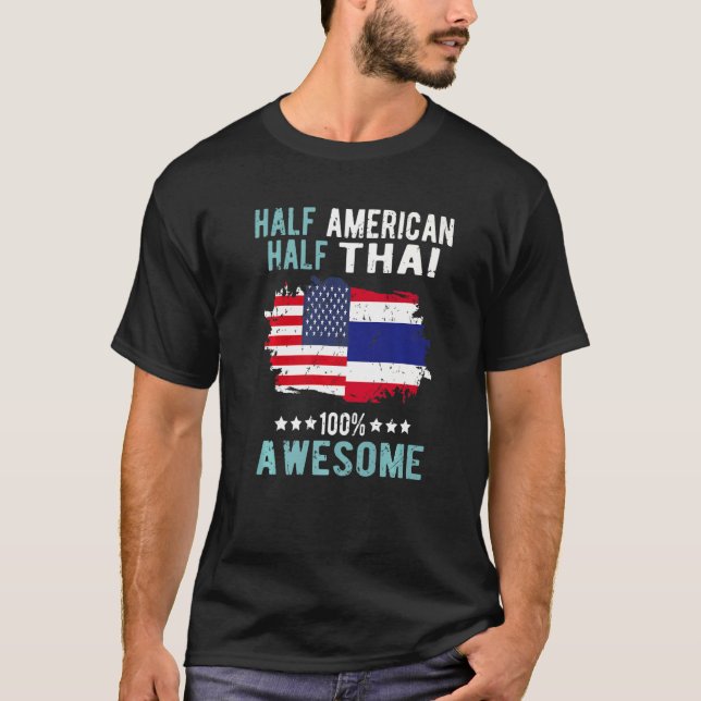 Half American Half Thai T-Shirt (Front)
