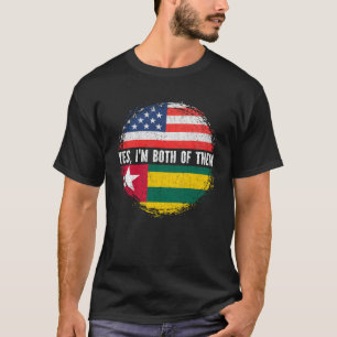 Half American Half Togolese USA Flag Togo Heritage T-Shirt