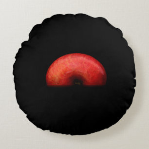Half Apple Portrait - So Cool Round Cushion