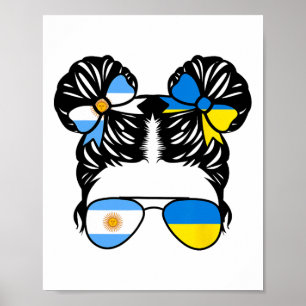 Half Argentinian Half Ukrainian Girl Argentina Kid Poster