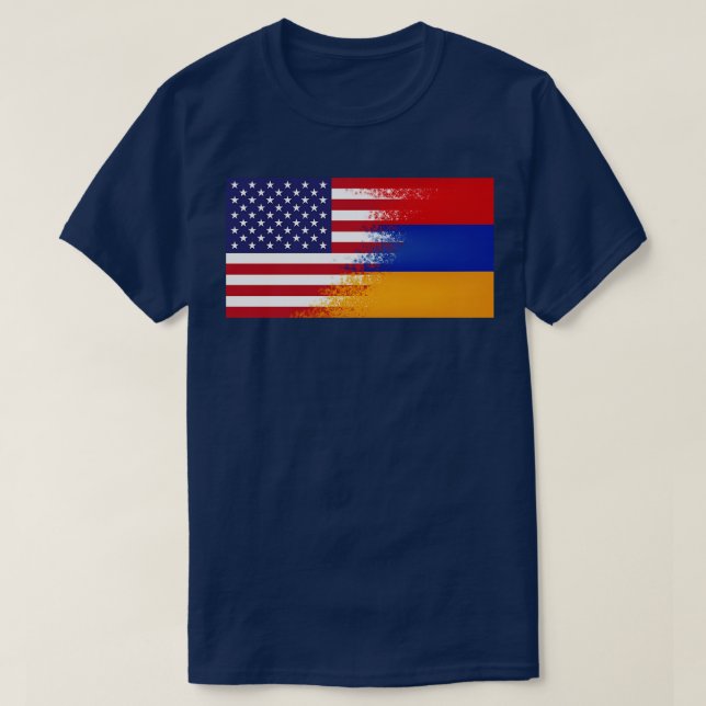 Half Armenian Half American Funny gift T-Shirt (Design Front)