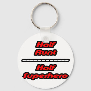 Half Aunt Half Superhero Key Ring