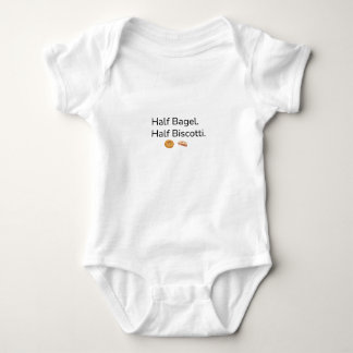 Half Bagel. Half Biscotti. Jewtalian Baby Bodysuit