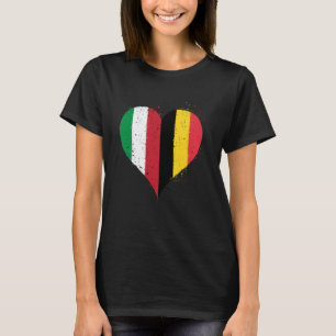Half Belgian Half Italian A Belgium Italy Flag in  T-Shirt