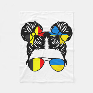 Half Belgian Half Ukrainian Girl Belgium Kids Heri Fleece Blanket