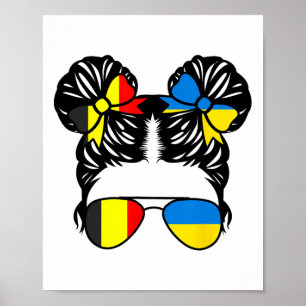 Half Belgian Half Ukrainian Girl Belgium Kids Heri Poster