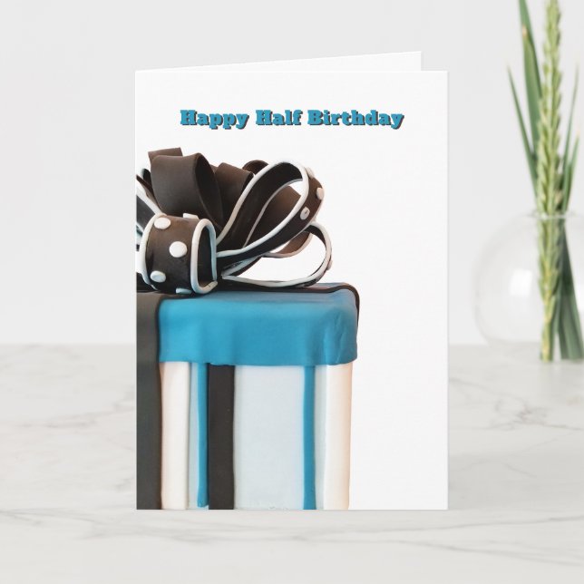 Half Birthday Cake Card (Front)