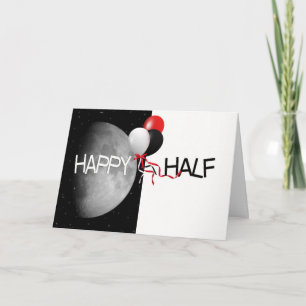 Half Birthday Moon Card