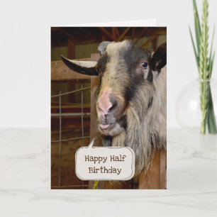 Half Birthday Old Goat  Card