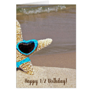 Half Birthday-starfish with sunglasses