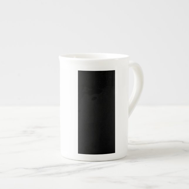 Half Black And Half White Middle Customise This Bone China Mug (Front Right)