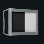 Half Black And Half White Middle Customise This Rectangular Belt Buckle<br><div class="desc">Black and white graphic stripes decor in horizontal or in vertical fashion truly are a modern classic graphic design style that always make for a great custom gift for yourself or for someone special on your list, these are sure to make an impression on any festive occasions. Email us using...</div>