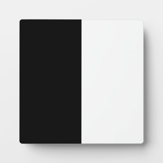 Half Black And Half White Stripes Plaque (Front)