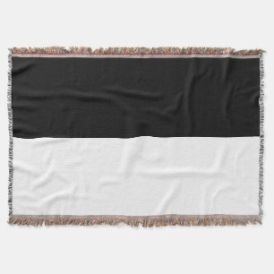 Half Black And Half White Stripes Throw Blanket