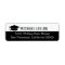 Half Black Return Address Label with Name Grad