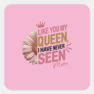 🌸 "Half Bloom, Full of Love – Mum" Square Sticker