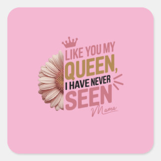 🌸 "Half Bloom, Full of Love – Mum" Square Sticker