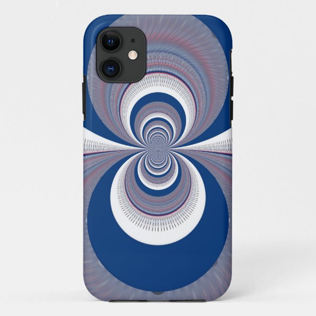 Half Blue Case-Mate iPhone Case (Back)