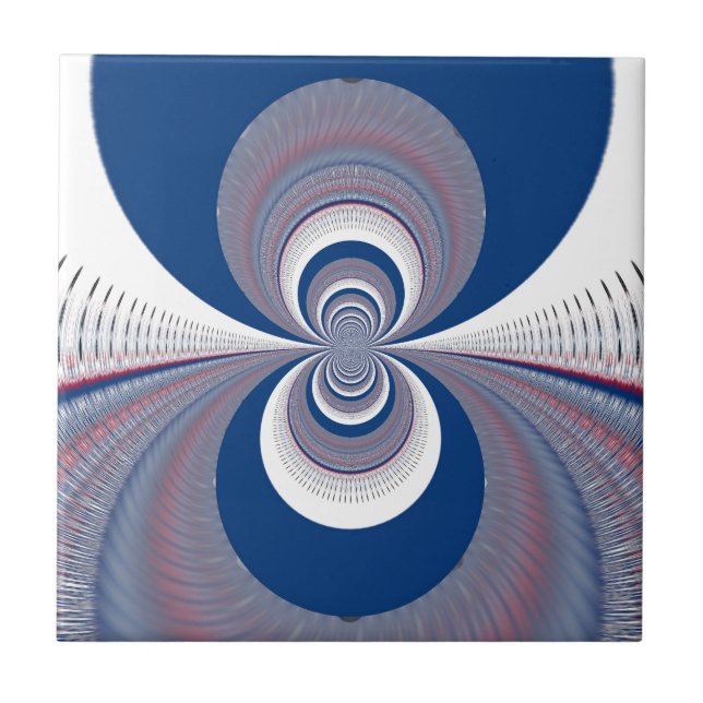 Half Blue Ceramic Tile (Front)