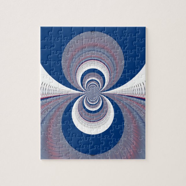 Half Blue Jigsaw Puzzle (Vertical)