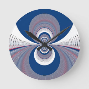 Half Blue Round Clock