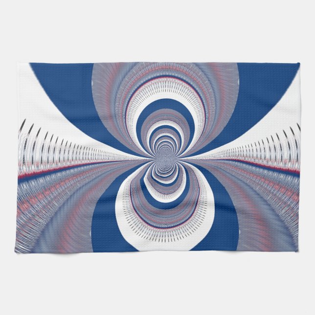 Half Blue Tea Towel (Horizontal)