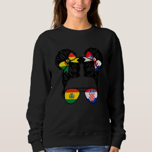 Half Bolivian Half Croatian Girl Bolivia Kids Sweatshirt