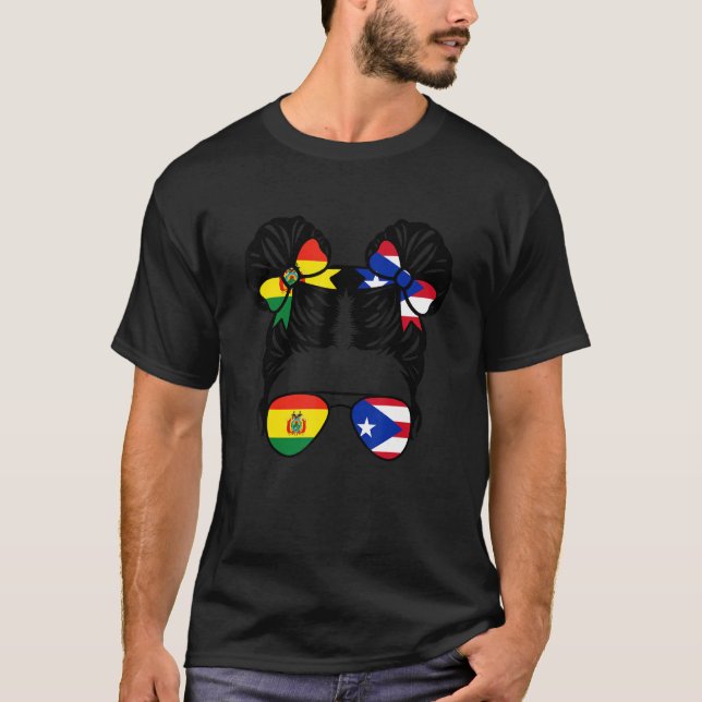 Half Bolivian Half Puerto Rican Girl Bolivia Kids T-Shirt (Front)