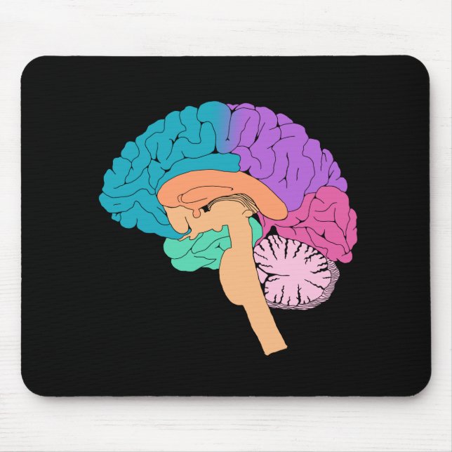 Half Brain Science Mouse Pad (Front)