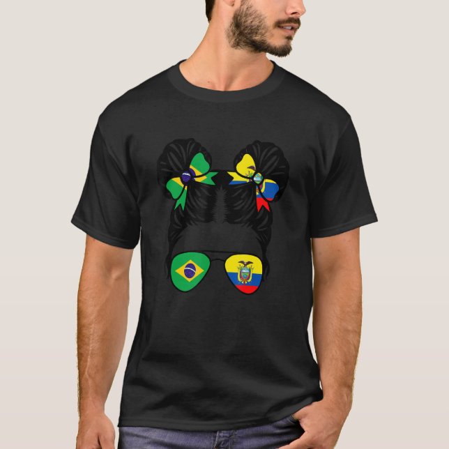 Half Brazilian Half Ecuadorian Girl Brazil Kids T-Shirt (Front)