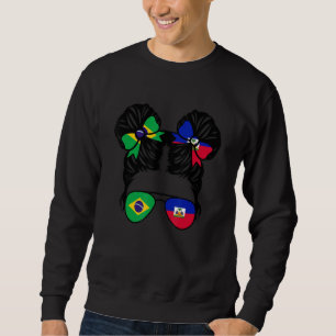 Half Brazilian Half Haitian Girl Brazil Kids Sweatshirt
