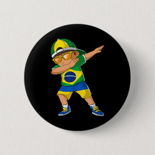 Half Brazilian Half Ukrainian Boy Kid Brazil Ukrai 6 Cm Round Badge