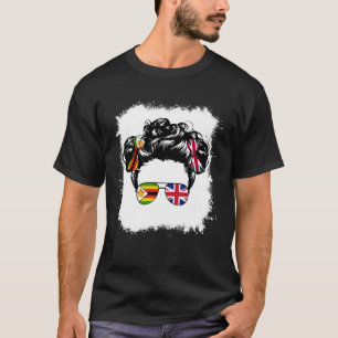 Half Britain and Zimbabwean British UK Zimbabwe Fl T-Shirt