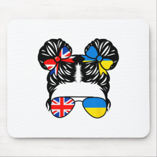 Half British Half Ukrainian Girl British Kids Heri Mouse Pad
