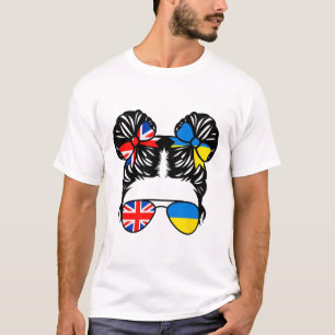 Half British Half Ukrainian Girl British Kids Heri T-Shirt