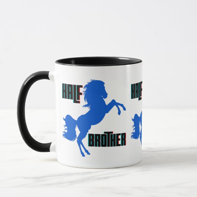 Half Brother Horse Rearing Mug (Left)