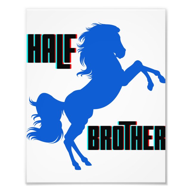 Half Brother Horse Rearing Photo Print (Front)