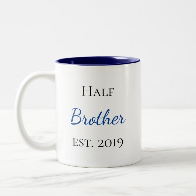 Half Brother Personalised Two-Tone Coffee Mug (Left)
