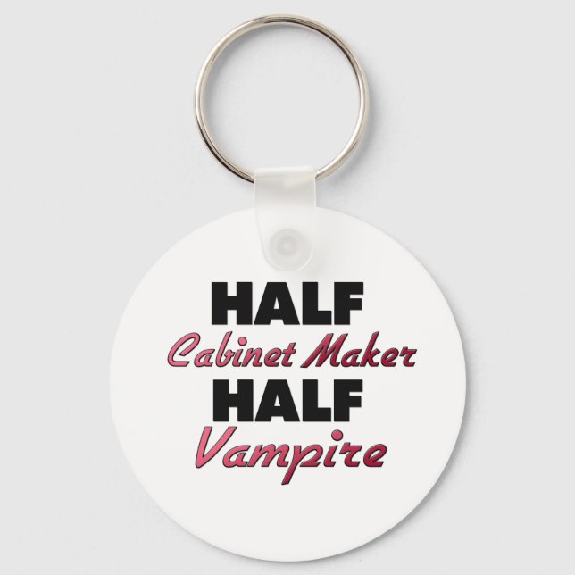 Half Cabinet Maker Half Vampire Key Ring (Front)