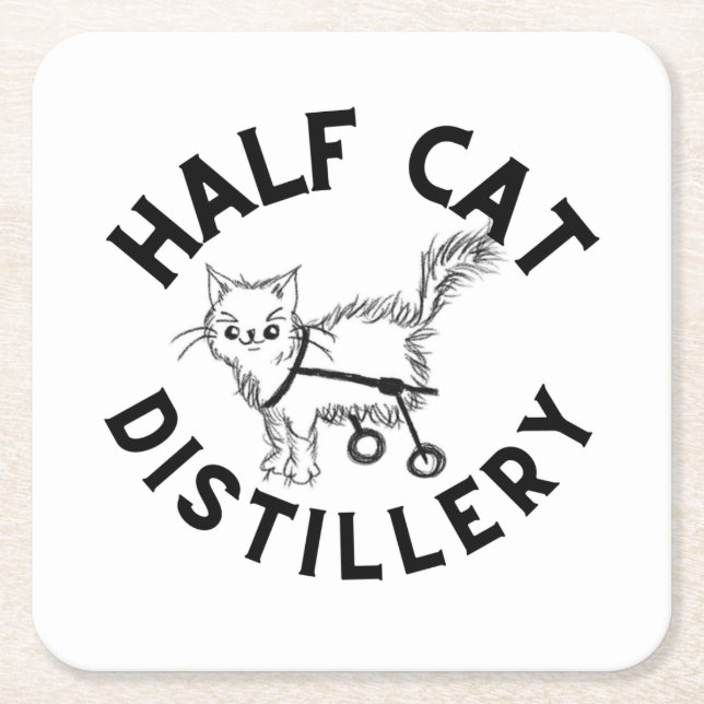 Half Cat Coaster (Front)