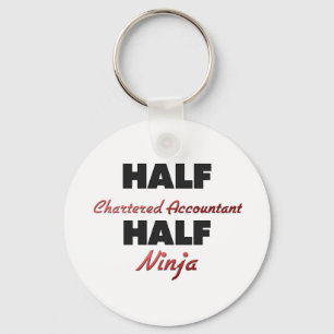 Half Chartered Accountant Half Ninja Key Ring