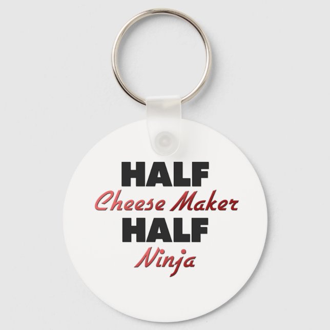 Half Cheese Maker Half Ninja Key Ring (Front)