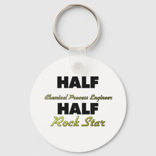 Half Chemical Process Engineer Half Rock Star Key Ring